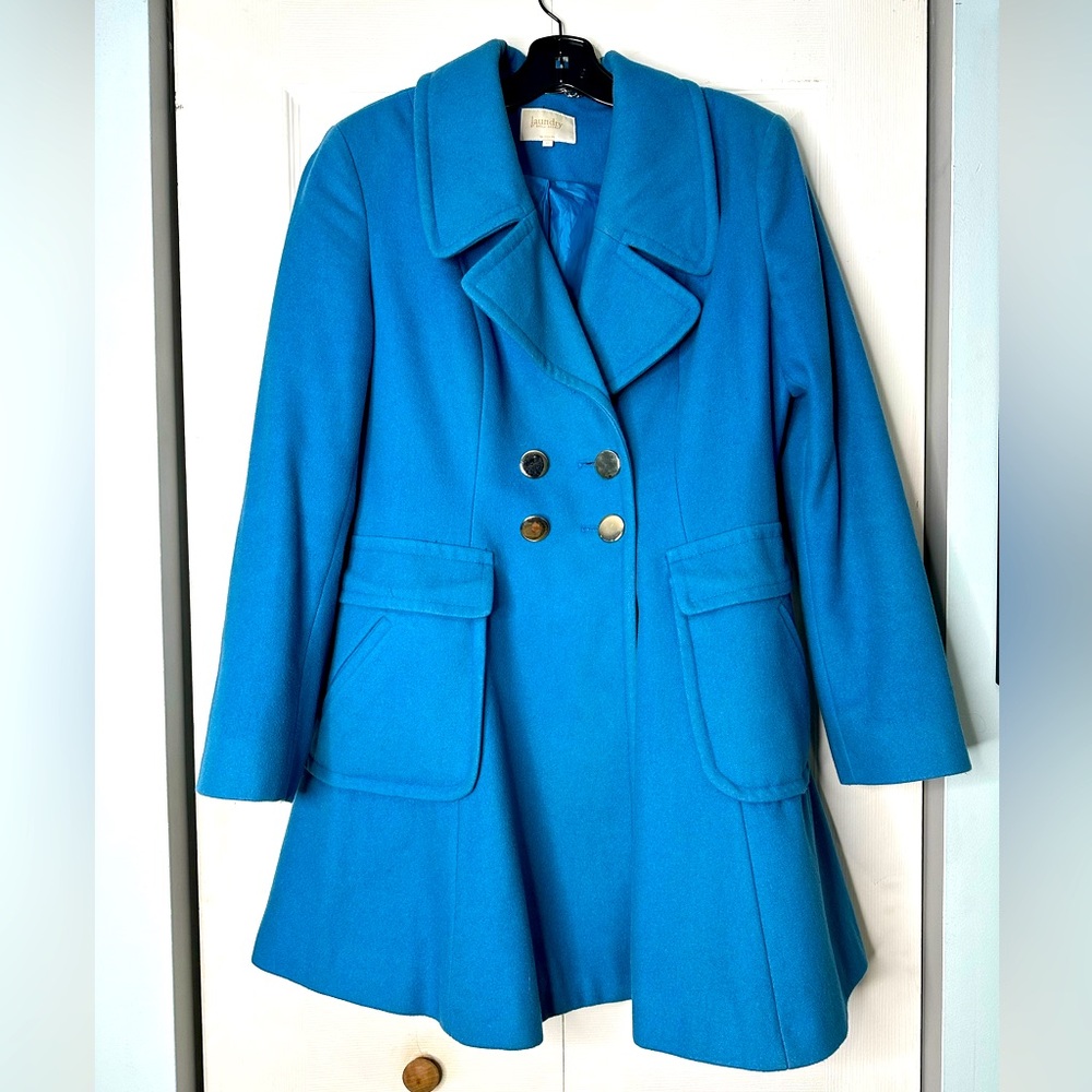 Laundry by Shelli Segal Blue Wool Coat